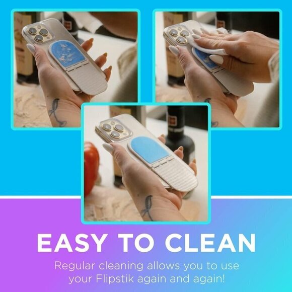 Flipstik Foldable Adhesive Phone Mount - Stick Phone to Mirror, Window NEW - Picture 5 of 6